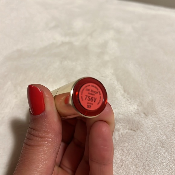 CLARINS Joli Rouge Velvet Matte Lipstick-756v Guava - Picture 5 of 6